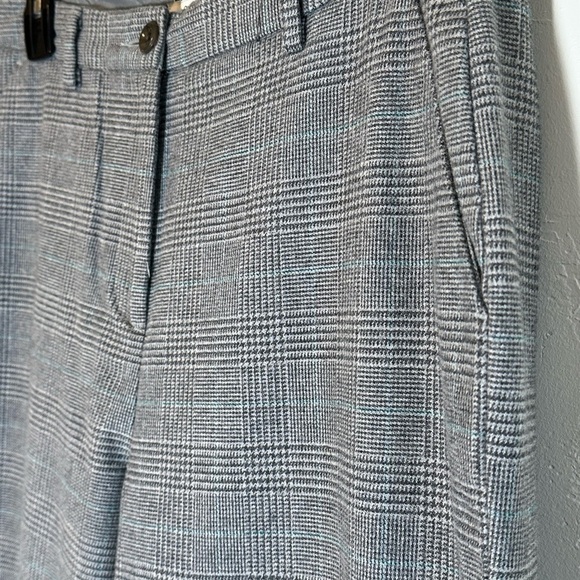 L.L. Bean Classic Fit Gray Plaid 100% Cotton Fully Lined Career Trousers Sz 10 - Picture 3 of 11